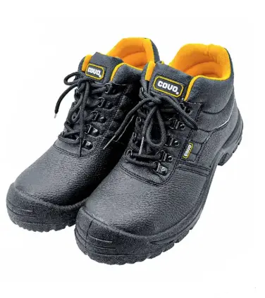 BOTA DE SEGURIDAD T-44 SUELA CAUCHO C/PUNTERA DIELECTRICA C/NEGRA REF.13207 / CV-SB2-44-BK MARCA COVO 