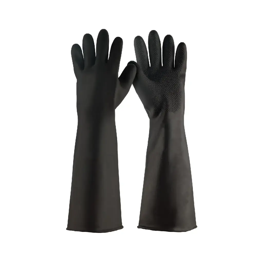 GUANTE DE LATEX PARA ACIDO NEGRO TALLA G MOD. GU-IND-G REF. 14269 MARCA TRUPER