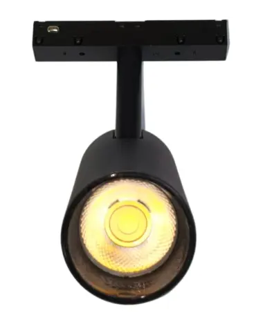 LAMPARA LED INTEGRADA TIPO BALA 10W 3000K+4000K + 6000K 48V 45 X 100 MM NEGRO P/RIEL TRACK LIGHT MAGNETICO REF. EF-1577-ZGB MARCA EFECTO 