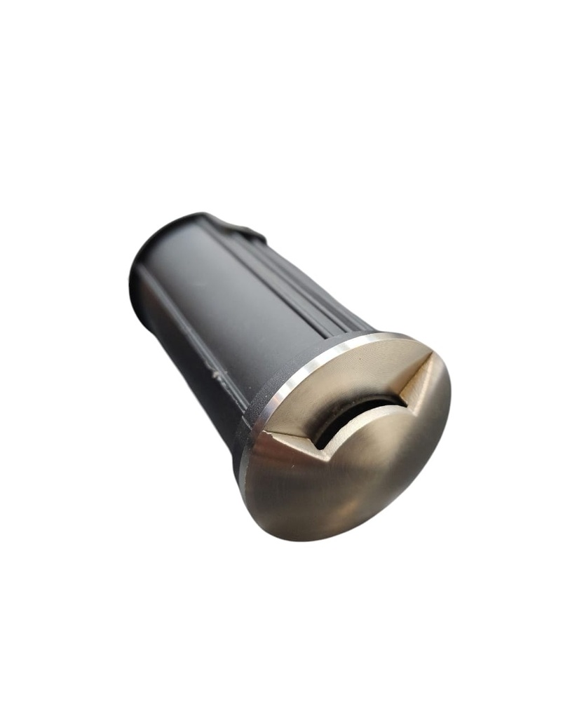 LAMPARA LED DE PISO - PARED INTEGRADO 3W 3000K IP67 75X98MM REDONDO PLATEADO-NEGRO REF. LUM-508-1R3 LUMIND