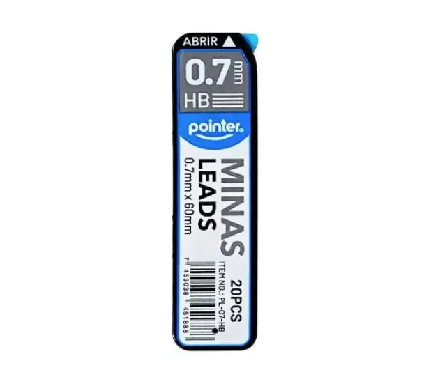 MINAS HB 0.7 MM ( 20 UNIDADES X 60 MM ) REF. PL-07-HB COD.451888 MARCA POINTER