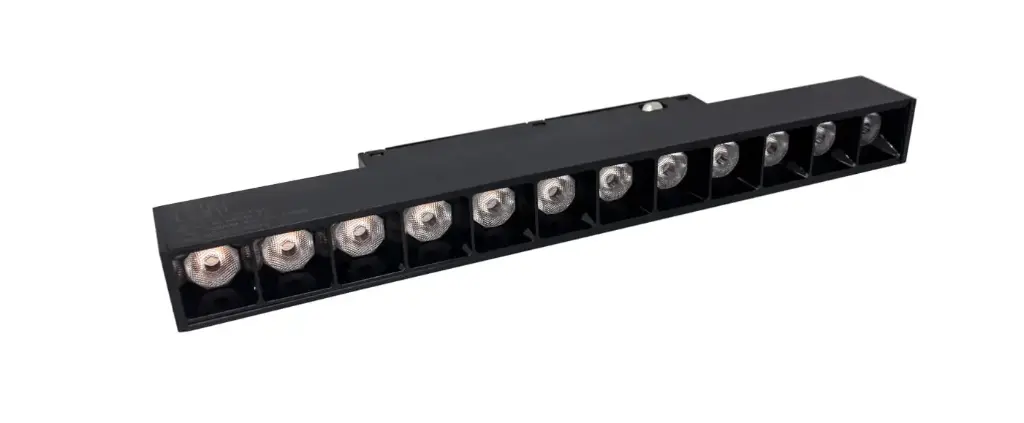 LAMPARA LED LINEAL MULTI SPOT 12W 48V 3CCT 220MM NEGRO P/ RIEL TRACK LIGHT AI-MG48-12S-CCT MARCA ARTIG LIGHT