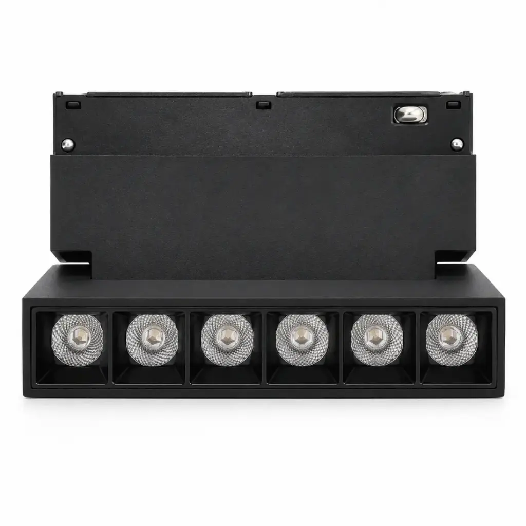 LAMPARA LED LINEAL MULTI SPOT DIRIGIBLE 6 W 48 V 3CCT 62MM NEGRO TRACK LIGHT REF AI-MG48-6Z-CCT ARTIG LIGHT