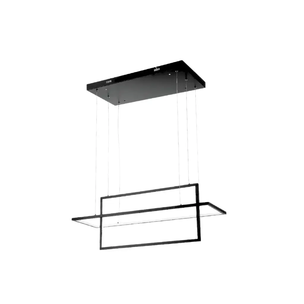 LAMPARA COLGANTE 57 W 3000 K 85-265 V 100X5X150CM COLOR NEGRO REF. DI-143-BK-30K-Z MARCA KASALIGHT / ARTIG LIGHT