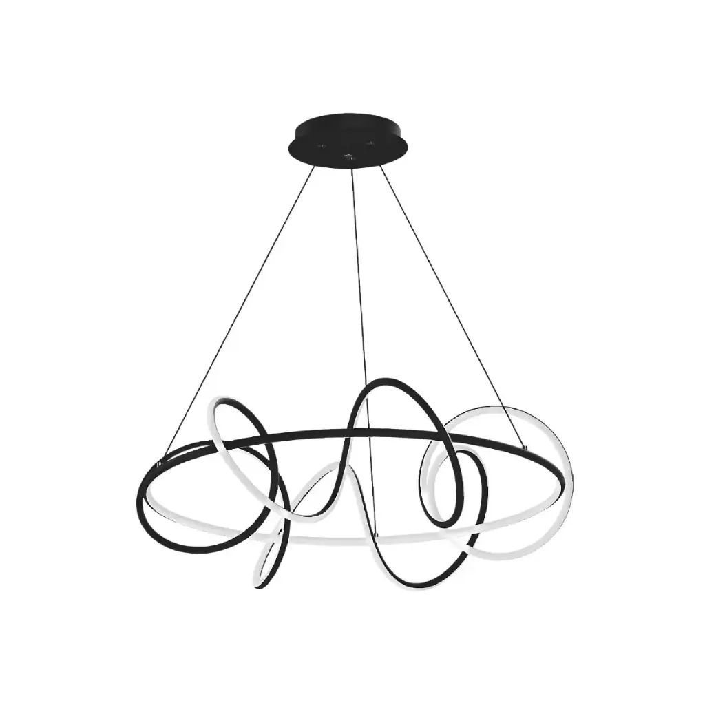 LAMPARA LED COLGANTE 50W CCT 110-240 V 52 X 52 X 16 CM SMART APP C/ CONTROL C/ NEGRO REF. DI-216-BK-CCT-Z MARCA KASALIGHT / ARTIG LIGHT 