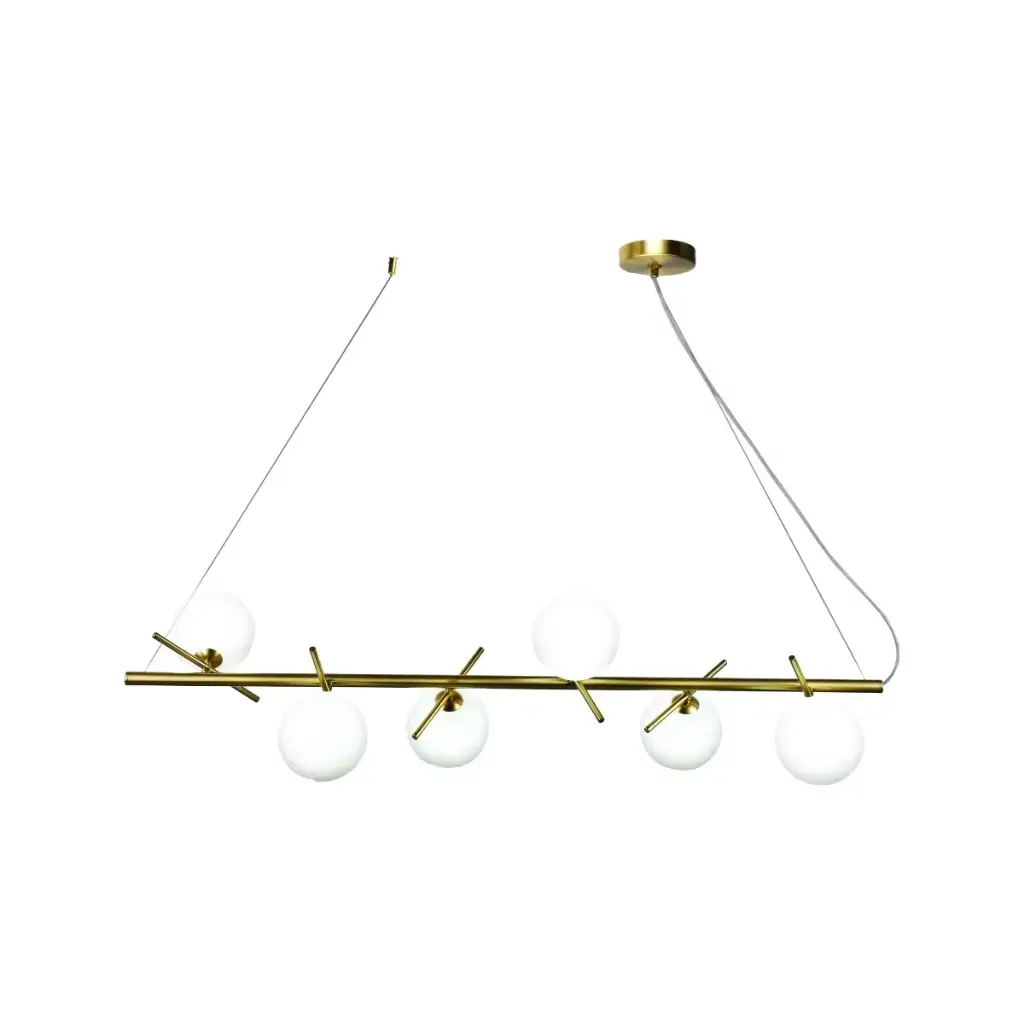 LAMPARA COLGANTE G9 6 LUCES 106X35X35 CM C/ DORADO REF. DI-549-BRS-Z MARCA KASALIGHT / ARTIG LIGHT