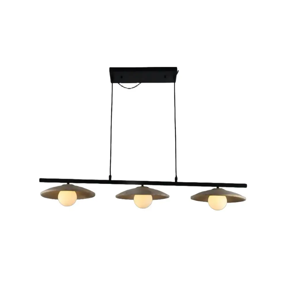 LAMPARA COLGANTE G9 3 LUCES C/ NEGRO - MADERA REF. DI-559-WD-Z MARCA KASALIGHT / ARTIG LIGHT