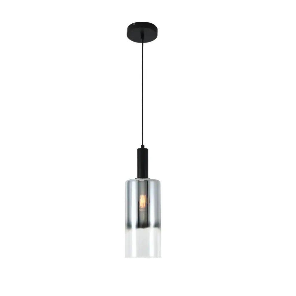 LAMPARA COLGANTE E27 13X39 CM C/ AHUMADO DEGRADADO REF. DI-602-BK-Z MARCA KASALIGHT / ARTIG LIGHT