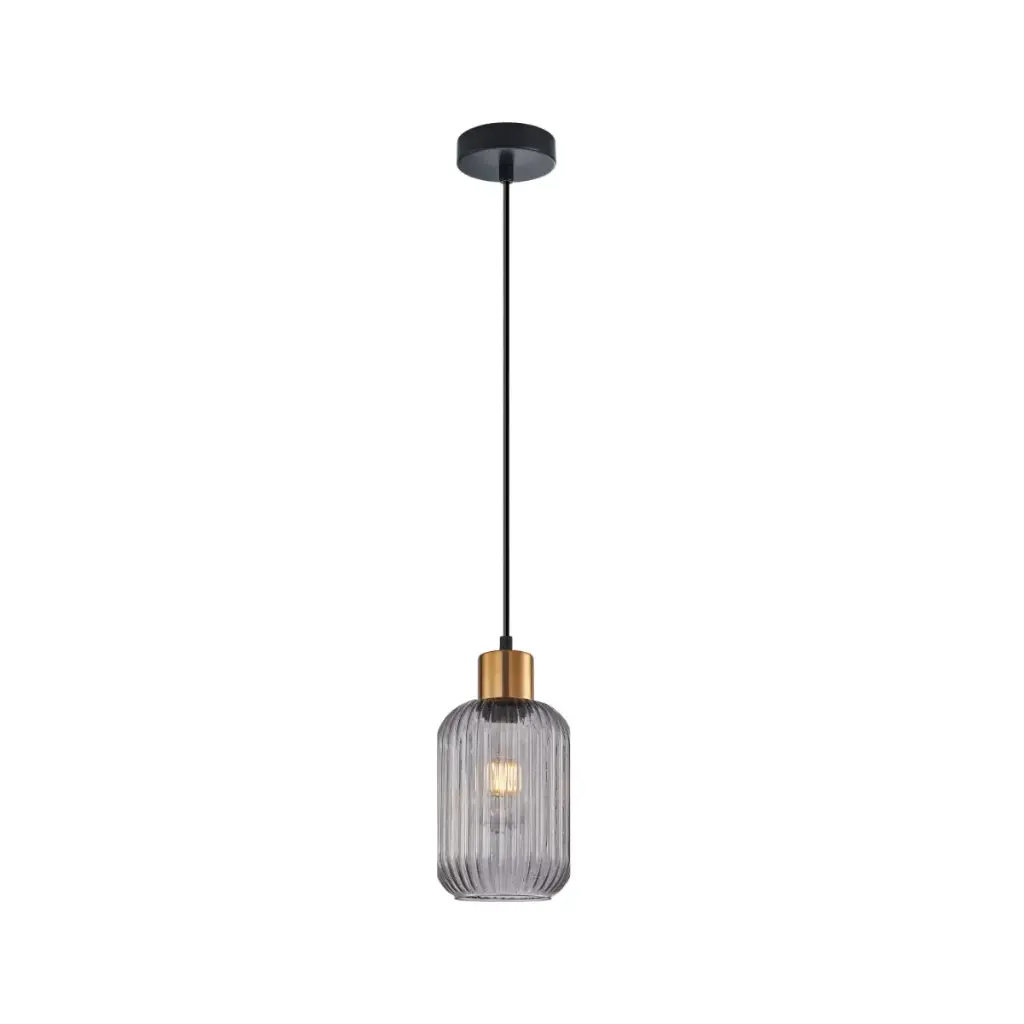 LAMPARA COLGANTE E27 14X10 CM C/ NEGRO AHUMADO REF. DI-608-SM-Z MARCA KASALIGHT / ARTIG LIGHT