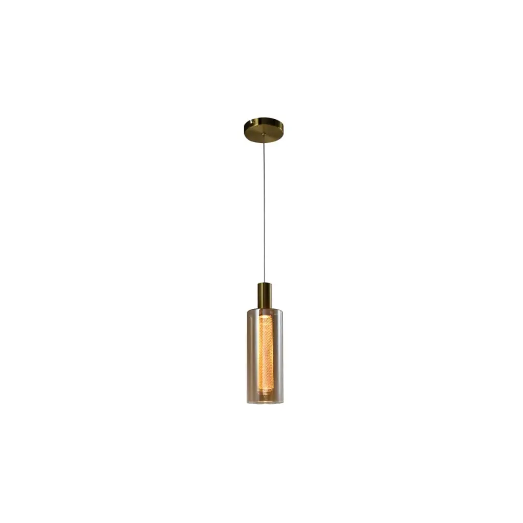 LAMPARA COLGANTE 18W 3000K 10X30 CM C/ BRONCE REF. DI-637-BRS-30K-Z MARCA KASALIGHT / ARTIG LIGHT