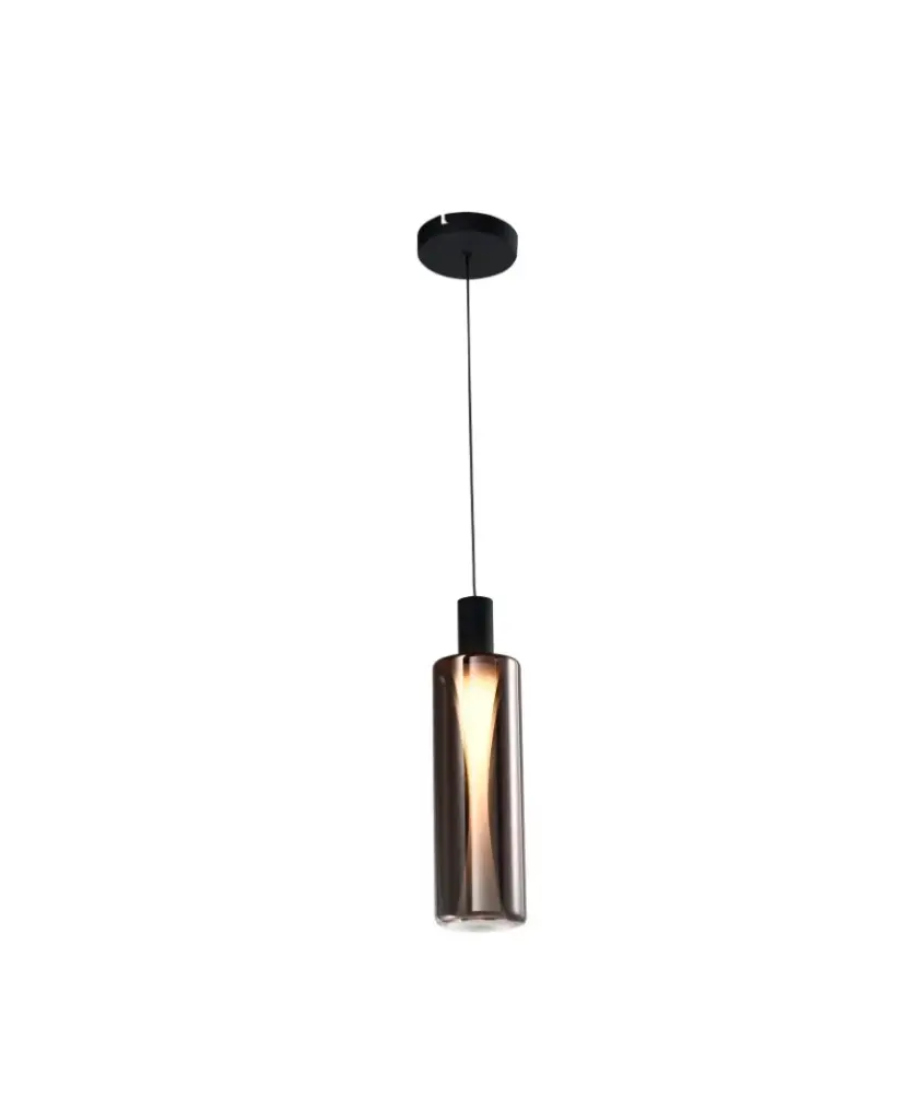 LAMPARA COLGANTE 6W 3000K 10X39 CM C/ NEGRO REF. DI-639-BK-30K-Z MARCA KASALIGHT / ARTIG LIGHT 