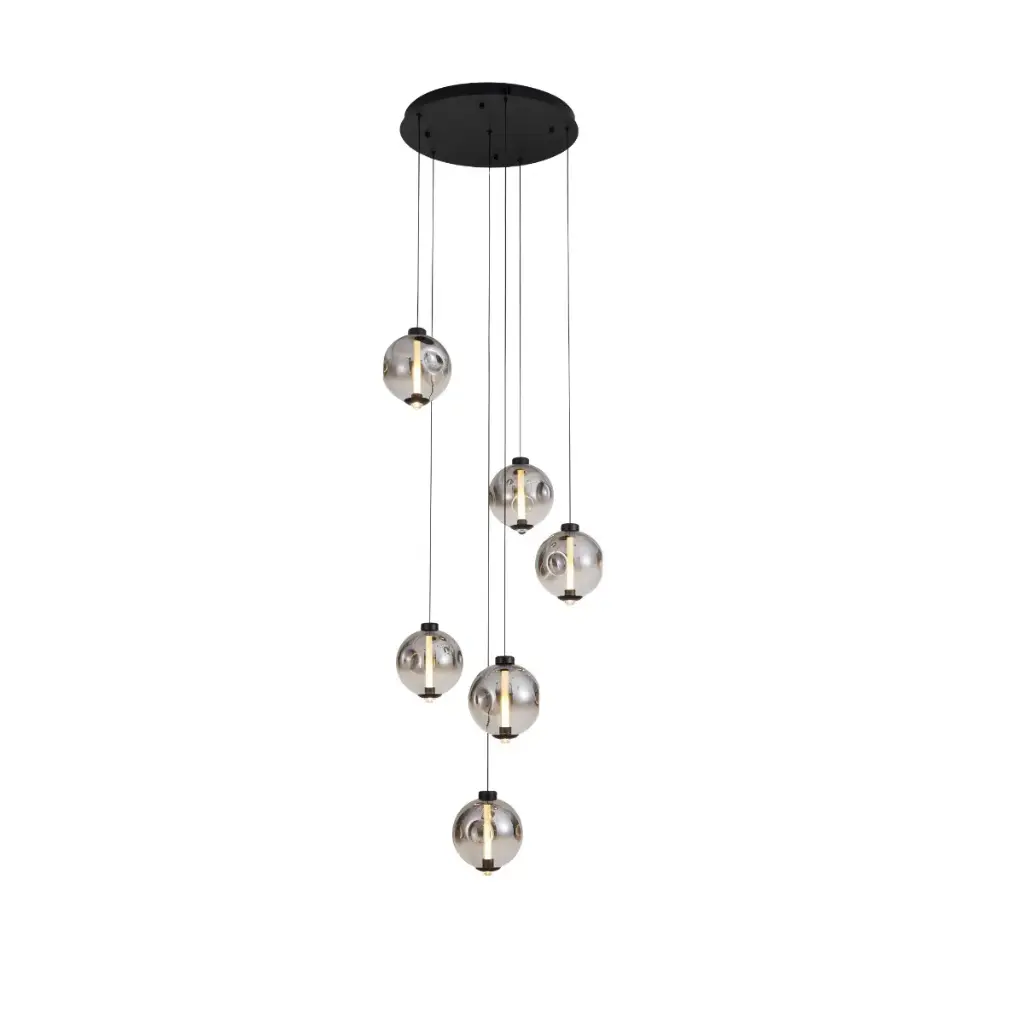 LAMPARA COLGANTE 36W 3000K 50X50X18 CM C/ NEGRO REF. DI-708-BK-30K-Z MARCA KASALIGHT / ARTIG LIGHT