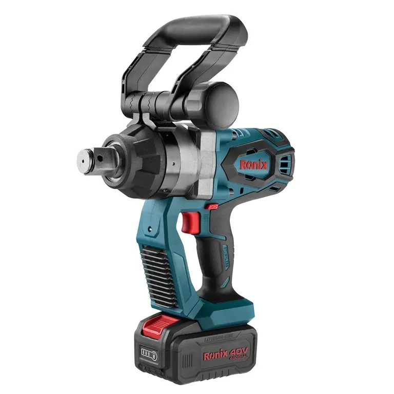 LLAVE DE IMPACTO BRUSHLESS (SIN CARBON) 1" 40 V 2.500 RPM 2000 Nm C/ 2 BATERIAS 4.0 AH+CARGADOR Y  MALETIN REF. 8937-40V MARCA RONIX
