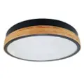 PLAFON DECORATIVO LED MIRA REDONDO 36 W 3CCT 5.5 X 31 X 31 CM NEGRO-MADERA REF. 00103133 MARCA PIERROT