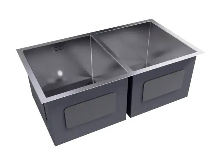 FREGADERO 2 TINA ACERO INOX TOPE / EMPOTRAR 80 X 45 X 23 CM C/ SIFON + DESAGUE MOD. KITCHEN-PRO Z REF. NVFRG1225 MARCA NOVA