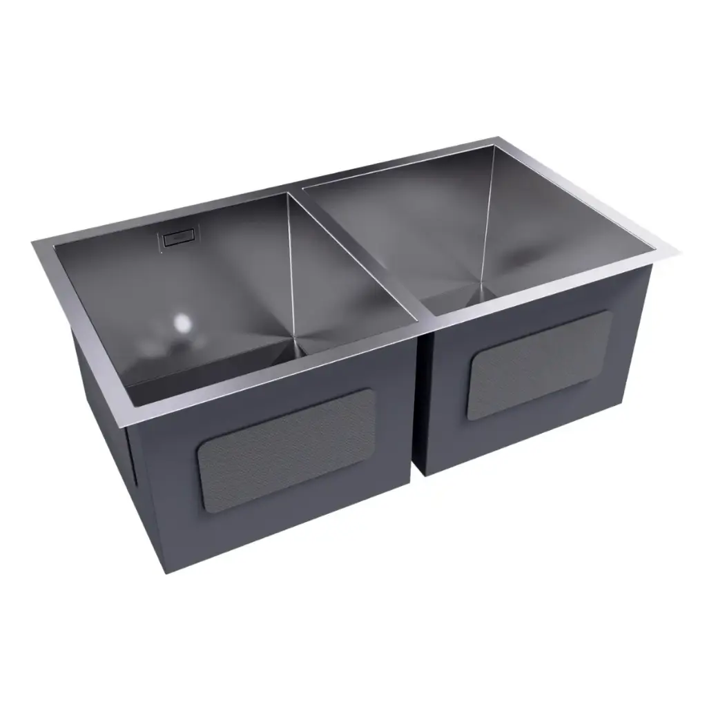 FREGADERO 2 TINA ACERO INOX TOPE / EMPOTRAR 80 X 45 X 23 CM C/ SIFON + DESAGUE MOD. KITCHEN-PRO Z REF. NVFRG1225 MARCA NOVA