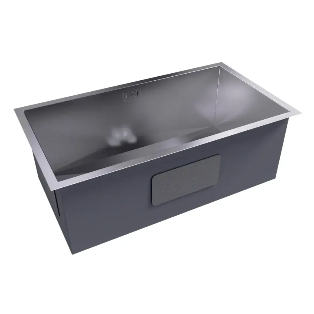 FREGADERO 1 TINA ACERO INOX TOPE / EMPOTRAR 81 X 45 X 22 CM C/ SIFON + DESAGUE MOD. KITCHEN-PRO REF. NVFRG1221 MARCA NOVA