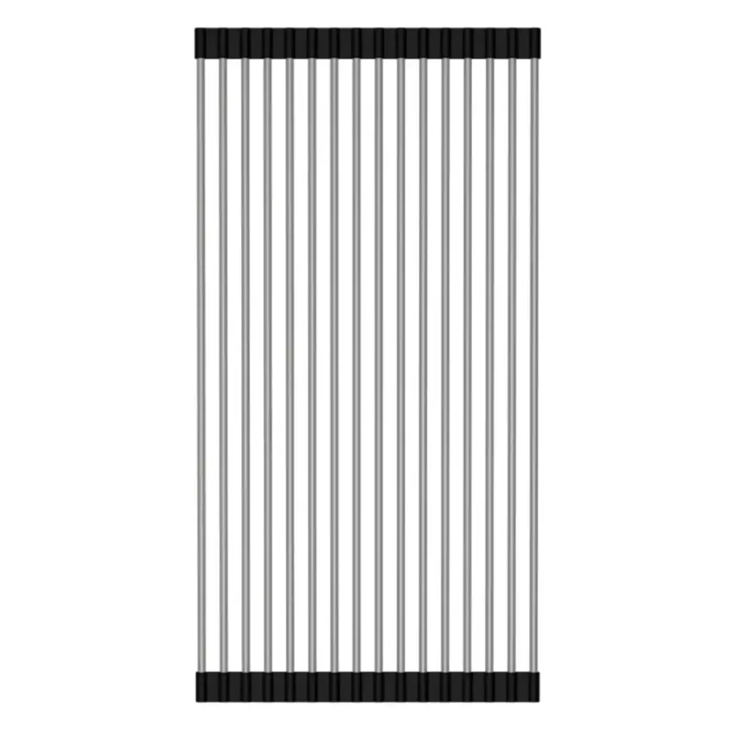 REJILLA ESCURRIDORA ENROLLABLE 44 X 28 CM ACE. INOX. CROMADA P/FREG. KITCHEN-PRO REF. NVFRG0103 MARCA NOVA