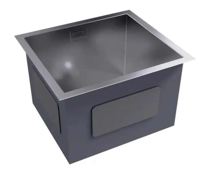 FREGADERO 1 TINA ACERO INOX TOPE / EMPOTRAR 45 X 40 X 23 CM SATINADO MOD. KITCHEN-PRO Z C/ SIFON + DESAGUE REF. NVFRG1223 MARCA NOVA