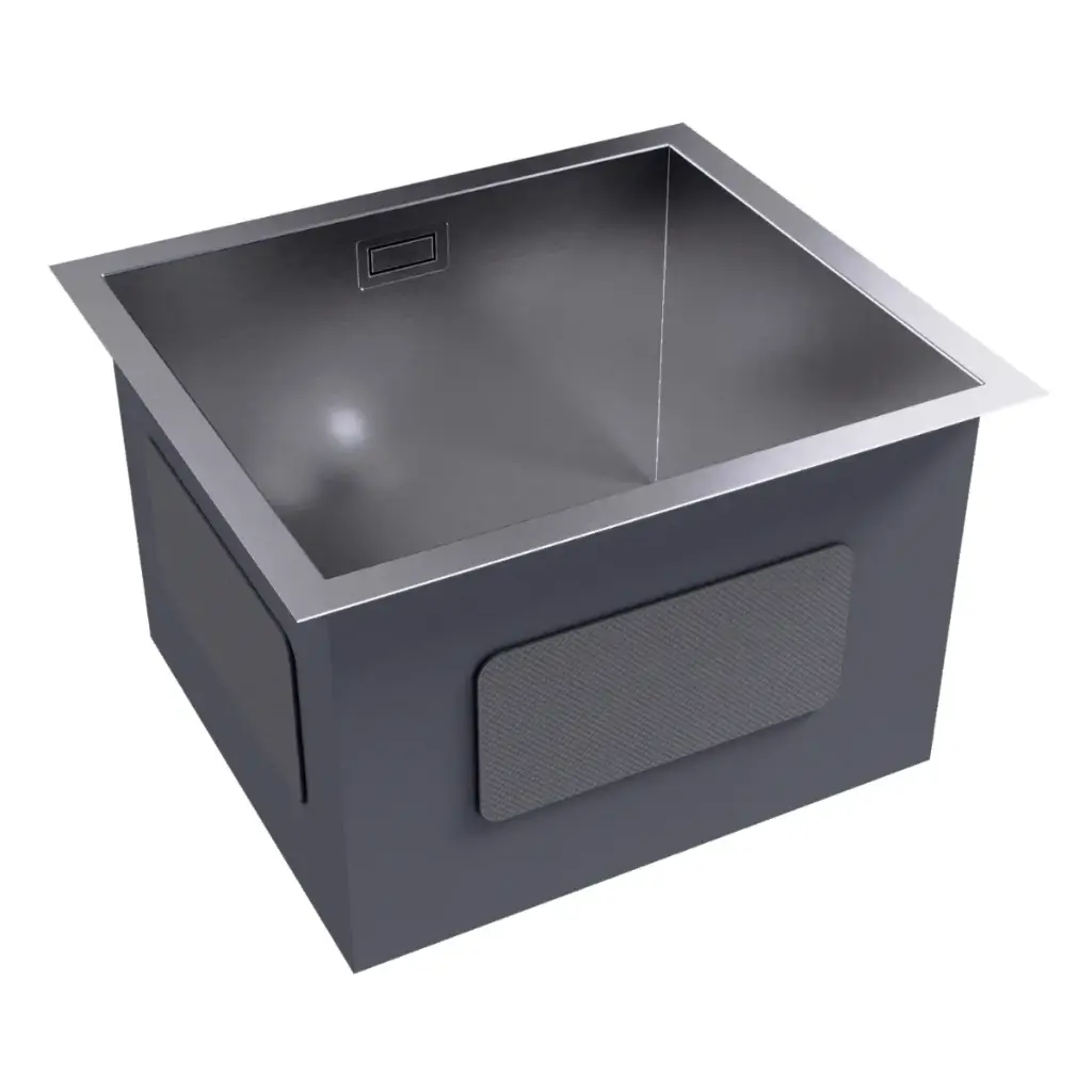 FREGADERO 1 TINA ACERO INOX TOPE / EMPOTRAR 45 X 40 X 23 CM SATINADO MOD. KITCHEN-PRO Z C/ SIFON + DESAGUE REF. NVFRG1223 MARCA NOVA