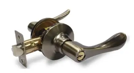 CERRADURA DE MANILLA / TUBULAR ERGO C/ ROSETA PARA CUARTOS COLOR LATON ENVEJECIDO REF. 209636 / 501565 MARCA BRUFER