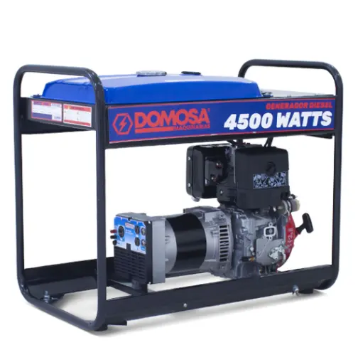 GENERADOR 4.5 KVA DIESEL 110 V - 220 V MONOFASICA 6HP MOTOR LOMBARDINI REF. 46-G4500D DE MARCA DOMOSA