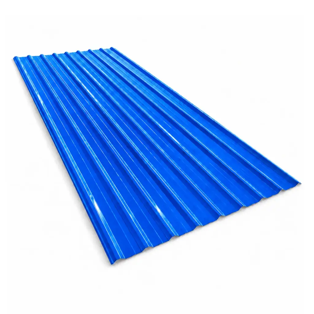 LAMINA DE TECHO ARQUICOLOR EXT. AZUL / INT. BLANCO ACERO GALV. CANAL TRAPEZOIDAL / CUADRADO 6 MTS X 1.06 MTS ESPESOR 0,27 MM UTIL 1 MTS ( BRILLANTE ) VENCOR 