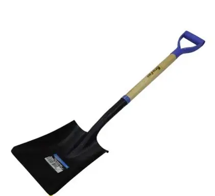 PALA CUADRADA MANGO PVC DE 10" X 12" CON ARO DE REFUERZO REF. 73170 MARCA BRUFER