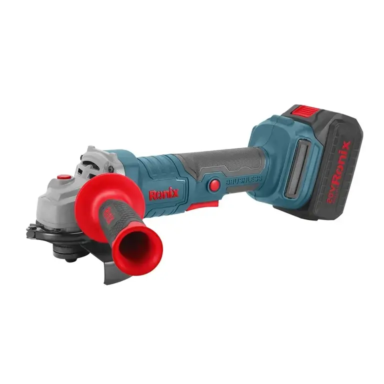 ESMERIL INALAMBRICO 4 1/2" 20 V MAX 8500 RPM INTERRUPTOR INF. C/ 2 BAT 4 AH / CARG + MAL REF. 8657 / 604317 MARCA RONIX