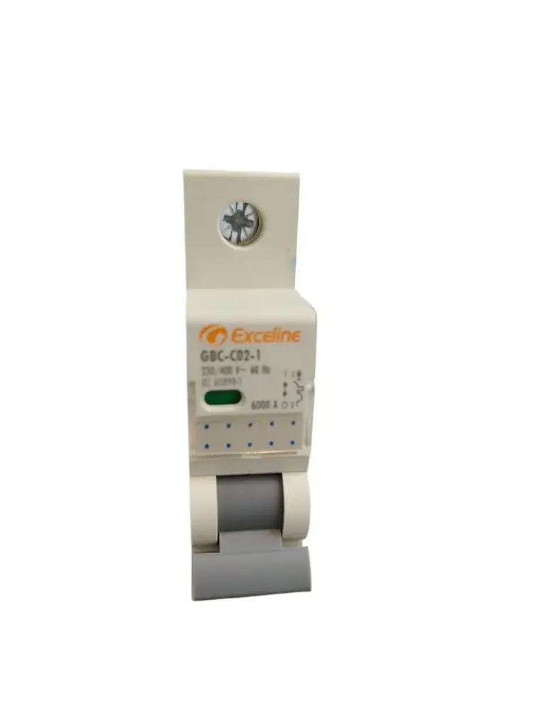 BREAKER TERMOMAGNETICO C/ CONTROL DE CURVA C DE 1 X 2 AMP 230 / 400 V 60 HZ 6 KA REF. GBC-C02-1 MARCA EXCELINE