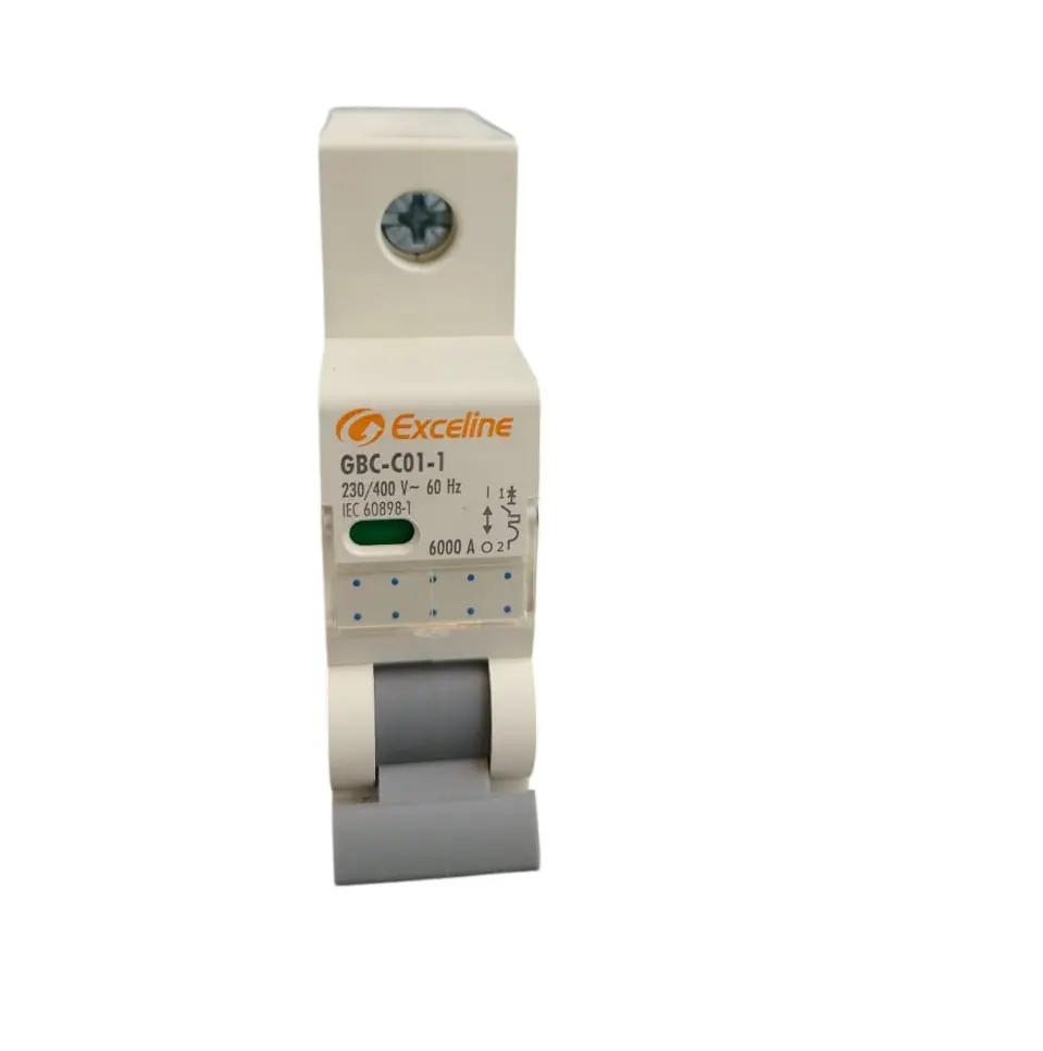 BREAKER TERMOMAGNETICO C/ CONTROL DE CURVA C DE 1 X 1 AMP 230 / 400 V 60 HZ 6 KA REF. GBC-C01-1 MARCA EXCELINE