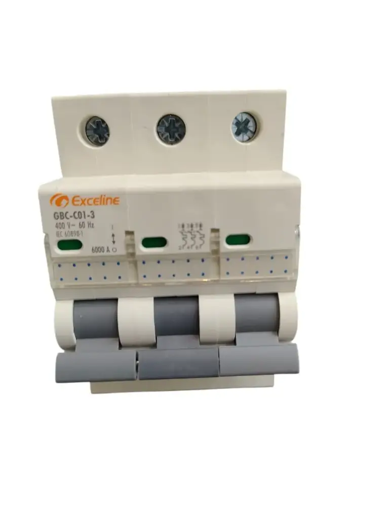 BREAKER TERMOMAGNETICO C/ CONTROL DE CURVA C DE 3 X 1 AMP 230 / 400 V 60 HZ 6 KA REF. GBC-C01-3 MARCA EXCELINE