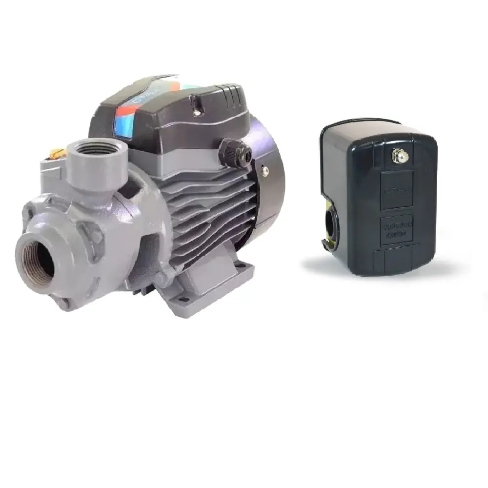 BOMBA PERIFERICA 1/2 HP 1" X 1" 110 V 40 LTS/MIN 40 MTS MONOFASICA + PRESOSTATO CONEX. HEMB. 1/4" 20-40 REF. PEP05A + ARPS24MS MARCA PEARL ( PROMO )