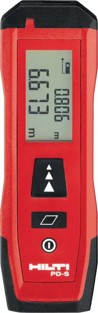 MEDIDOR / METRO LASER MOD.PD-S DE 60 MTS IP54 ( USA BATERIA AAA ) LUZ ROJA INCLUYE BATERIA Y ESTUCHE REF. 868544C COD.2190183 MARCA HILTI