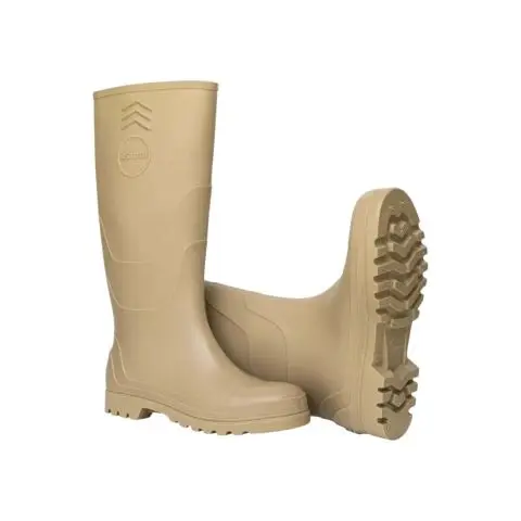 BOTA DE GOMA / PVC CAÑA LARGA SIN PUNTERA COLOR BEIGE TALAE 42 MOD. 30-10-113 REF. 103505BG / BBV103542 MARCA BELLOTA