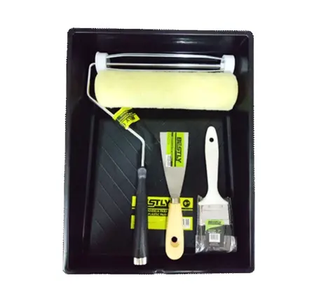 KIT PARA PINTAR 4 PZAS (BANDEJA +RODILLO 9"+BROCHA 2"+ESPATULA 2") COD. BLY-100-003-3 REF. 119958 MARCA BESTLY