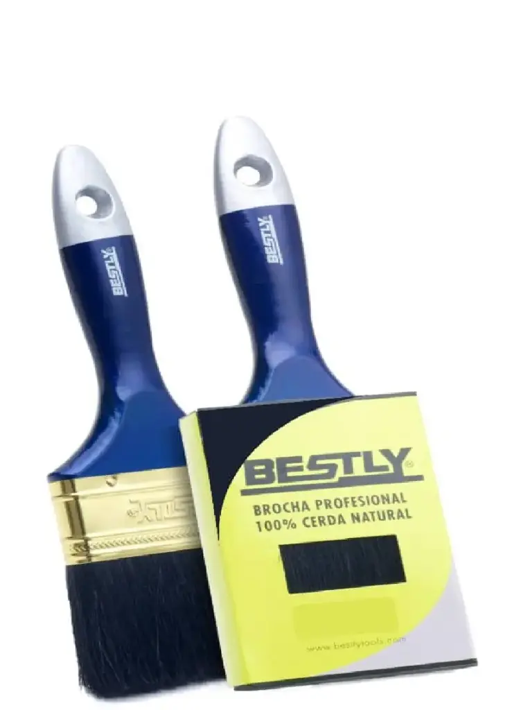 BROCHA DE 2" MANGO MADERA AZUL COD. BLY-180-001-020 REF. 968340 MARCA BESTLY 