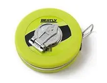 CINTA METRICA FIBRA DE VIDRIO 10 MTS CAJA DE ABS CON MANIVELA NIQUELADA COD. BLY-120-008-10 REF. 258724 MARCA BESTLY