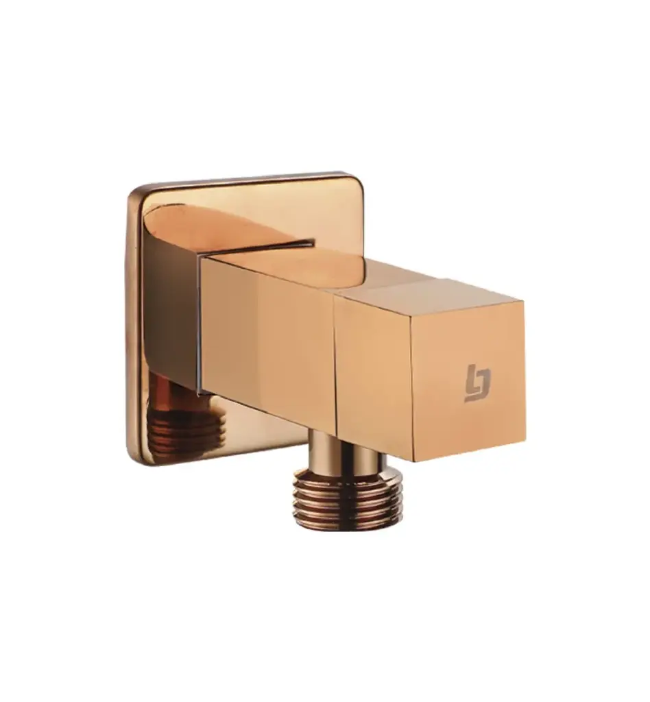 LLAVE DE ARRESTO 1/2" X 1/2" M/H ACERO INOX. SQUARE ROSE GOLD REF. GRI-1049 MARCA BELT-G
