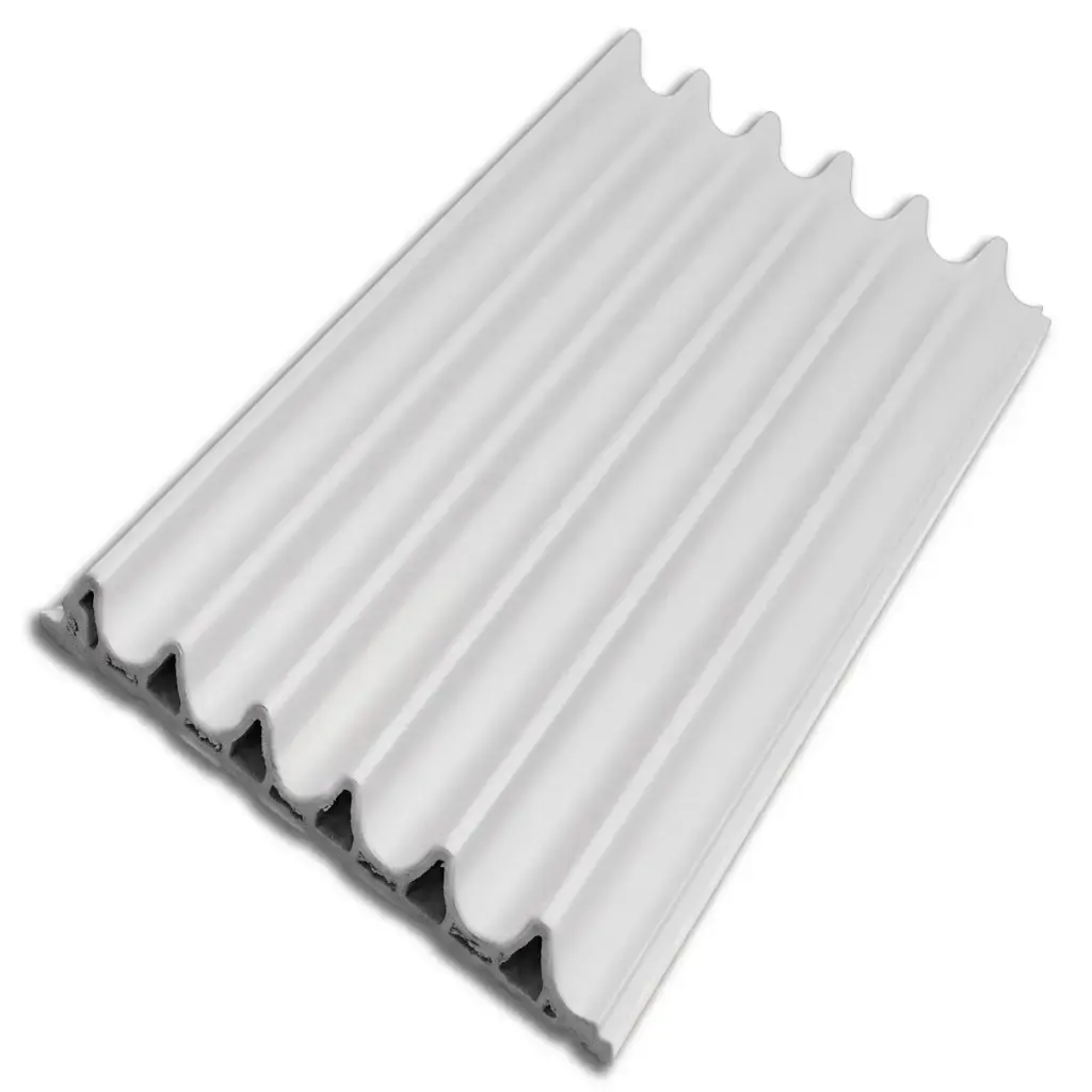 PANEL P/ PARED PVC WALL PANEL OLA 15 CM X 1,6 CM X 2,90 MTS COLOR BLANCO REF. WP1004 MARCA BRUFER