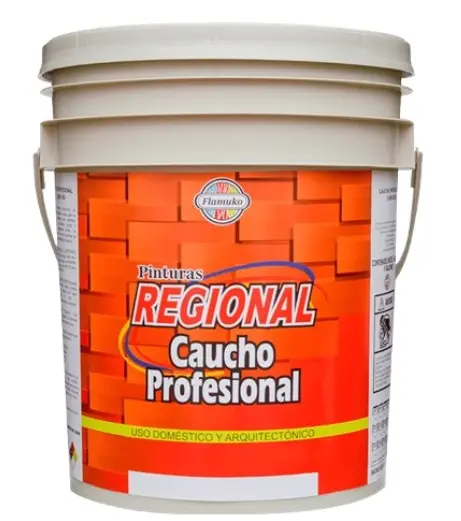 PINTURA CAUCHO REGIONAL PARA INT./EXT. CLASE "C" COLOR GRIS CONCRETO 2 GL REF. REG-359-180-2 MARCA FLAMUKO