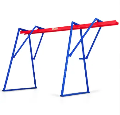 JUEGO DE CABALLETE PARA WINCHE ELEVADOR METALICO 3.72 X 1.68 X 2.13 MTS ( NO INCLUYE BALDE ) COLOR AZUL Y ROJO REF. 31-402005 MARCA DOMOSA