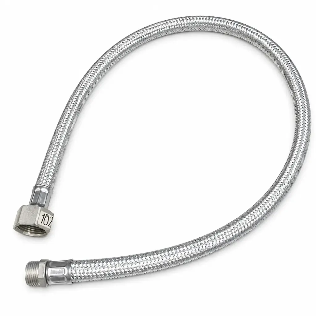 MANGUERA / CANILLA FLEXIBLE 1/2" X 1/4" X 1 MTS ACERO INOX. P/ ALIMENTADOR DE AIRE MINI MOD. 1801310 REF. 10200100 MARCA LUISE / SHIMGE