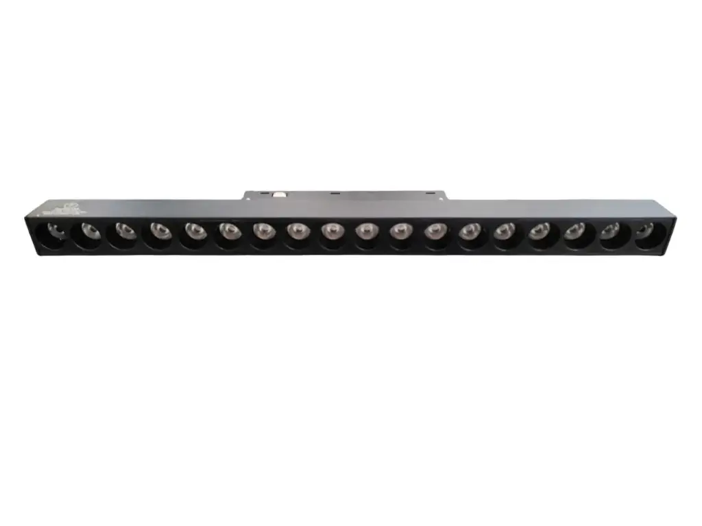 LAMPARA LED LINEAL MULTISPOT 18W 48V 3CCT 2.2 X 32.3 CM IP20 1800LM NEGRO P/RIEL MAGNET. REF. LS205 MARCA ILUMINAK