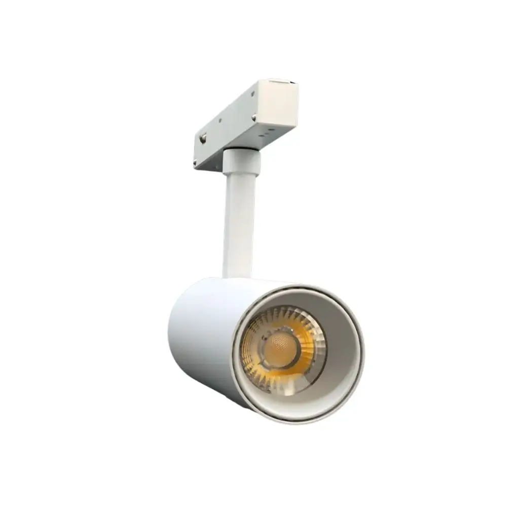LAMPARA LED INTEGRADA TIPO BALA 24W 48V 3CCT 2400LUM IP20 BLANCO P/RIEL TRACKLIGHT MAGNETICO REF. LS404 MARCA ILUMINAK