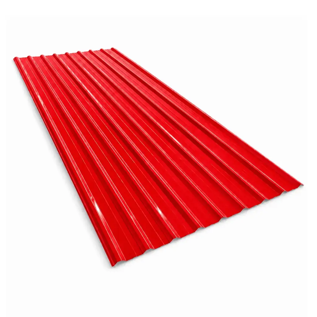 LAMINA DE TECHO ARQUICOLOR EXT. ROJO / INT. BLANCO ACERO GALV. CANAL TRAPEZOIDAL / CUADRADO 3 MTS X 1.06 MTS ESPESOR 0,27 MM UTIL 1 MTS ( BRILLANTE ) VENCOR