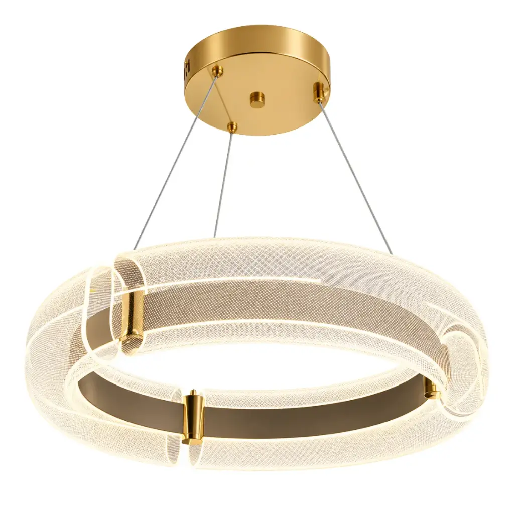 LAMPARA COLGANTE ARO DE CRISTRAL 30 W 3CCT 85-265 V 7.5 X 3.5 CM COLOR BLANCO COD. 2147 REF. 03-1277 MARCA ZAXON