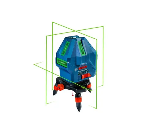 LASER AUTONIVELADOR - 5 LINEAS LASER VERDE 5 X 360° 50 MT IP54 C/BOL+ADP. TRIPOIDE 1/4"+PLAT. GIRAT+4 BAT AA REF. GLL 50-15XG / 867339 MARCA BOSCH