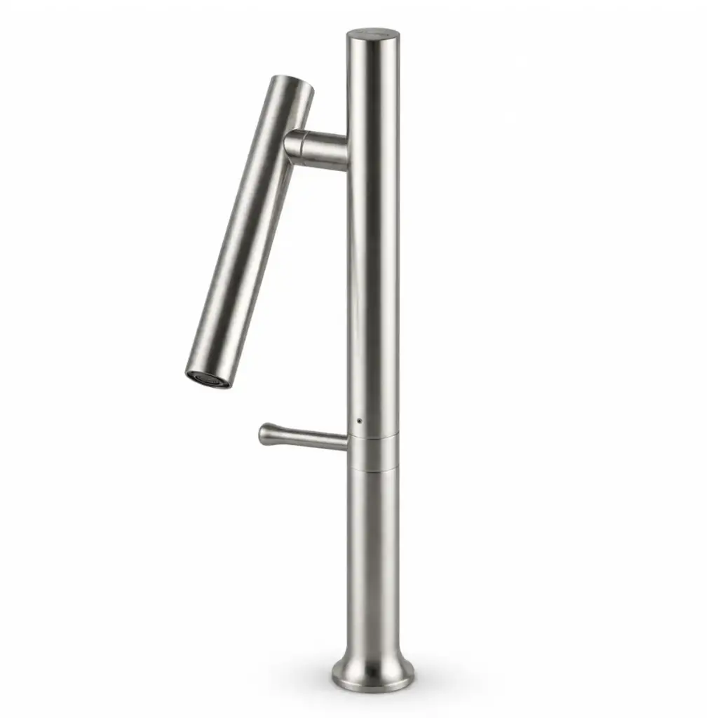 GRIFERIA FREGADERO MONOMANDO GIRATORIO SATINADA REF. GFS-0231 MARCA AQUAL