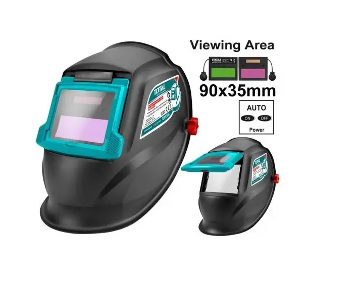 CARETA PARA SOLDADOR 90 MM X 35 MM DOBLE SENSOR C/ CELULAS SOLARES / BATERIA RECARGABLE REF. TSP9309 MARCA TOTAL TOOLS